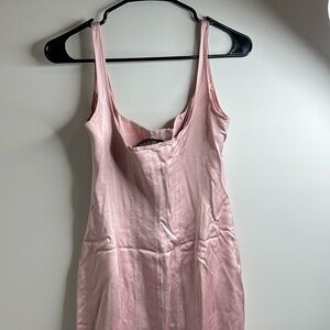 Zara Pink Midi Dress for Wedding Guests